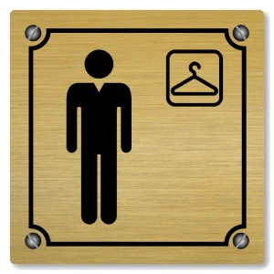 Šatna muži, 118x118mm, zlatá, Kansas